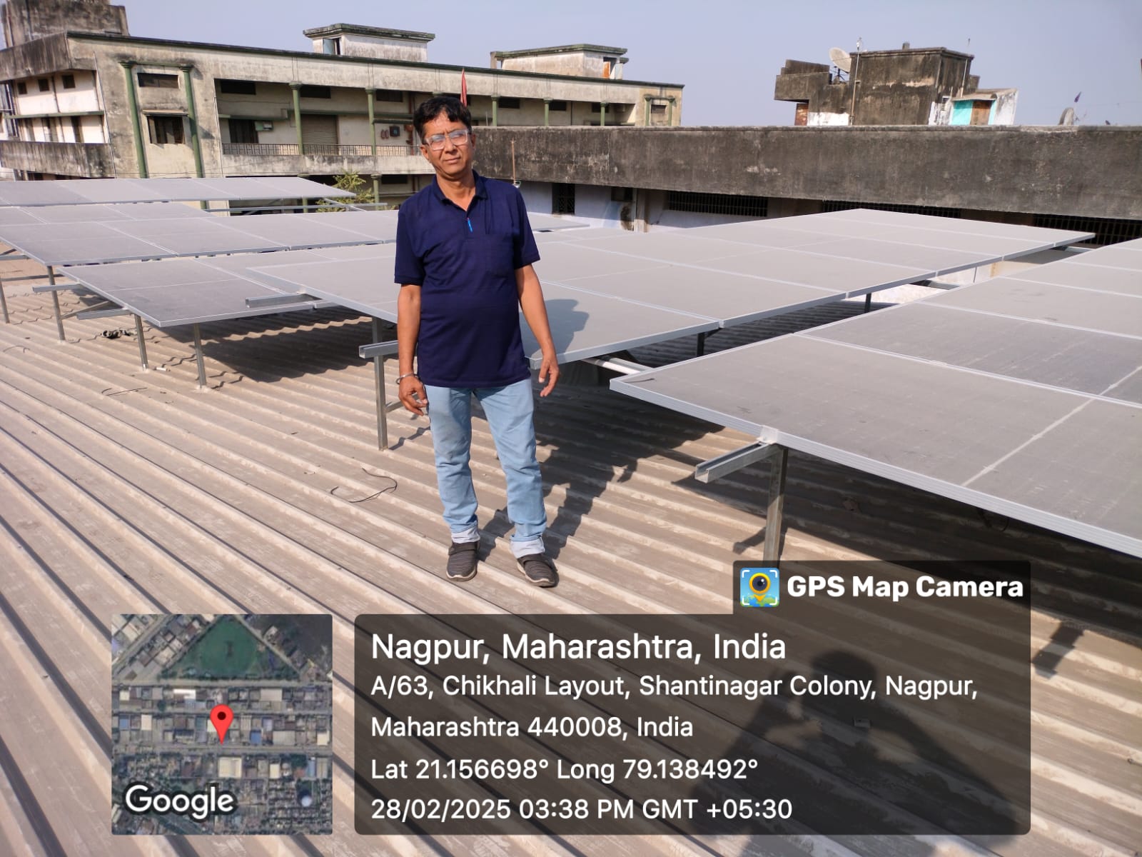 Commercial solar rooftop installation – Chikhali Layout, Shantinagar Colony, Nagpur, Maharashtra – solar rooftop services in Nagpur, HT/LT connection, net metering, MSEDCL approved | Richa Enterprises